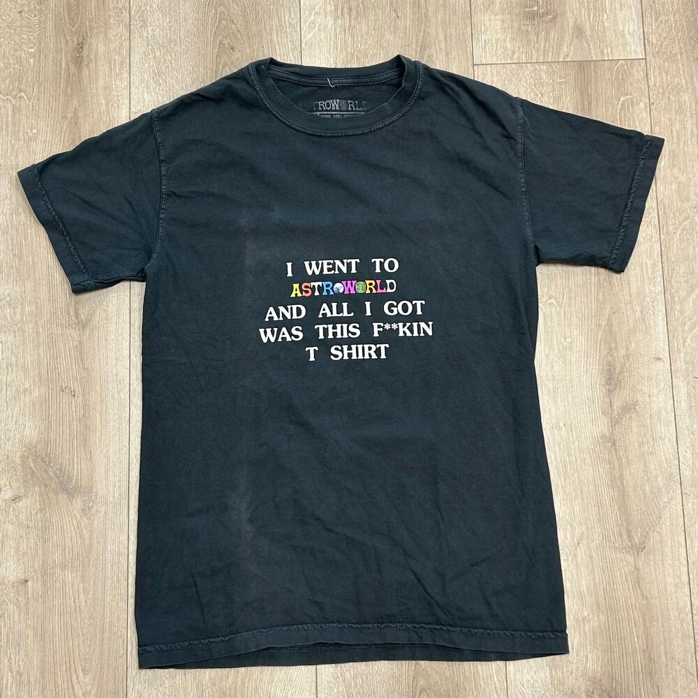 Travis Scott Astroworld I Went To Astroworld Tee T Shirt Black Size Small S B14